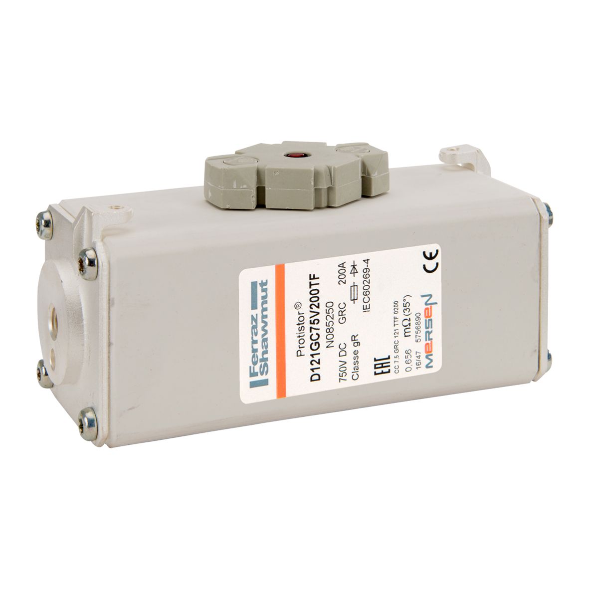 N085250 - Protistor SB fuse-link gR, 750VDC, size 121, 200A, TTF threaded terminals